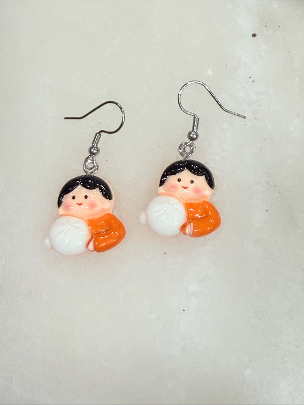 Cute Bao Bun Earring Fun Novelty Jewelry